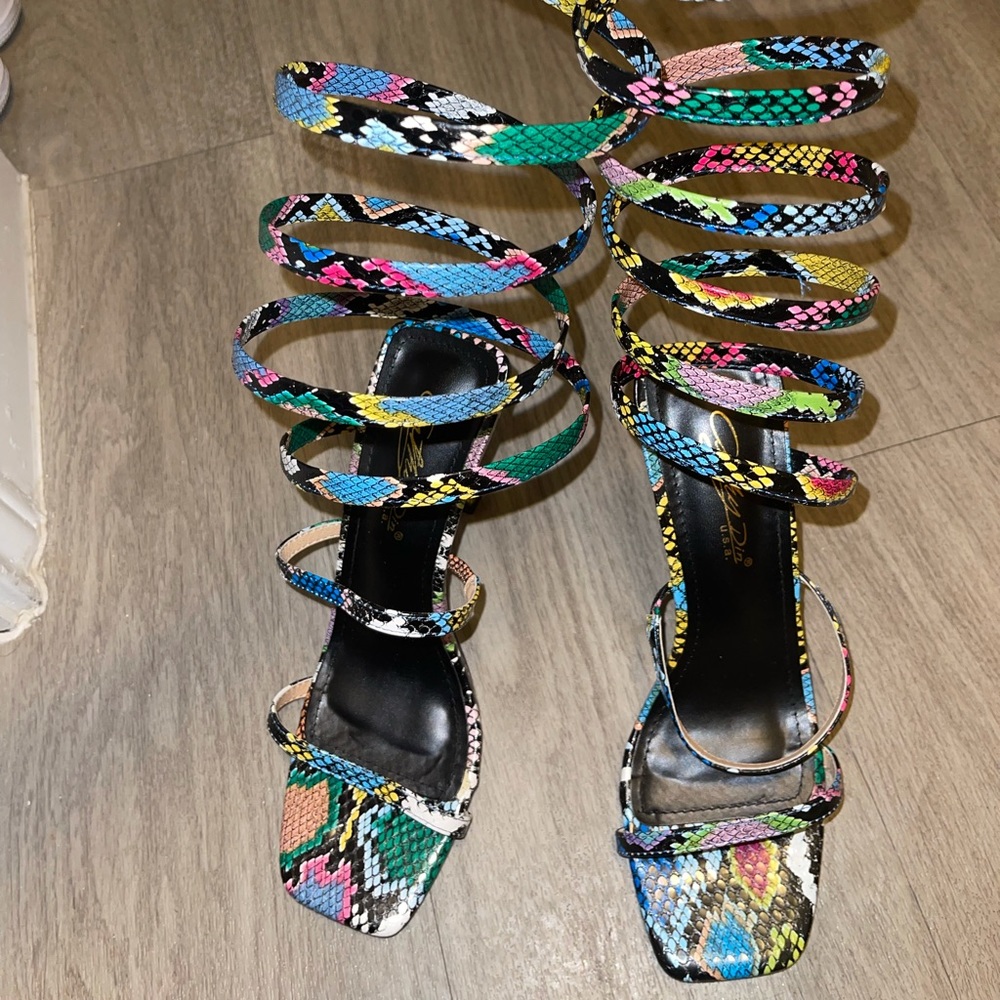 Snake skin heels